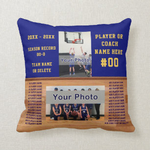 Basketball Gift-idéer, PHOTOS, TEXT & FÄRGER Kudde