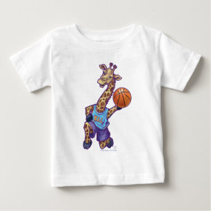 Basketball Giraffe Infant T-Shirts