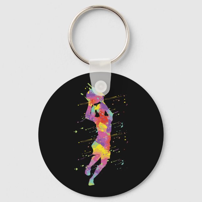 Basketball Girl 2 Nyckelring (Framsida)