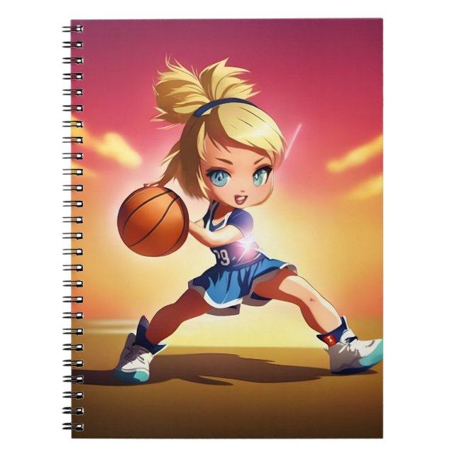 Basketball Girl Anteckningsbok (Framsidan)