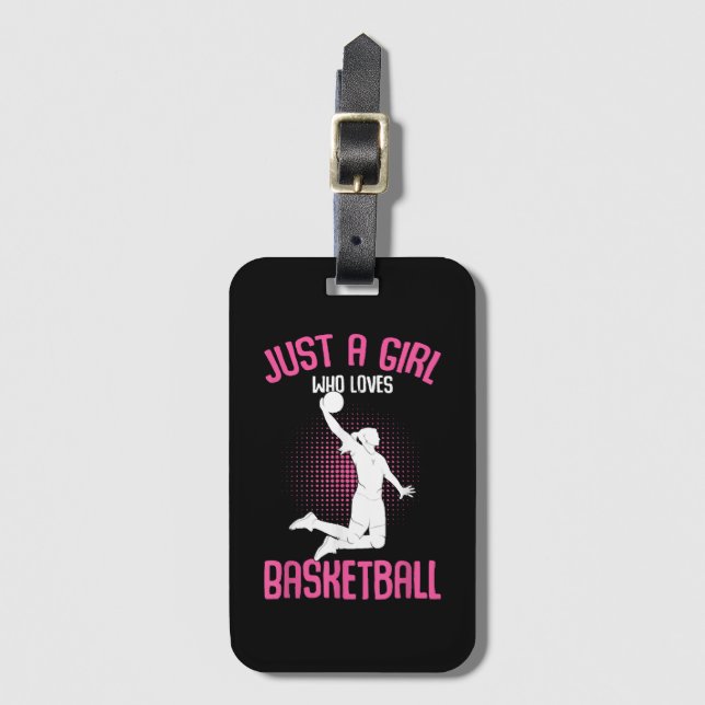 Basketball Girl Bagagebricka (Framsida vertikal)