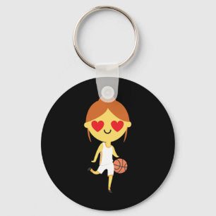 Basketball Girl Emoji Nyckelring