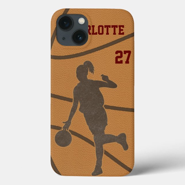 Basketball Girl iPhone iPad iPod Galaxy Razr Fodra (Baksida)