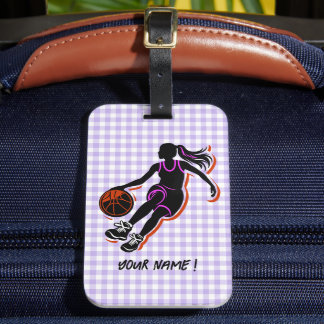 Basketball Girl Personlig Luggage Tag Bagagebricka