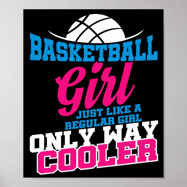 Basketball Girl Player Women Female Coach Funny Poster (Framsidan)
