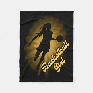 Basketball Girl Shadow in Rays Fleecefilt