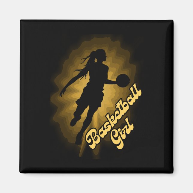 Basketball Girl Shadow in Rays Magnet (Framsidan)