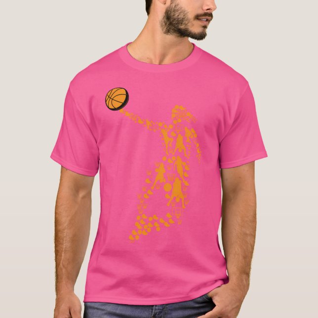Basketball Girl Sign Basketballer Girls som Kärlek T Shirt (Framsida)