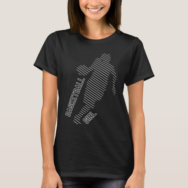 Basketball Girl Sign Basketballer Girls Who Love T T Shirt (Framsida)