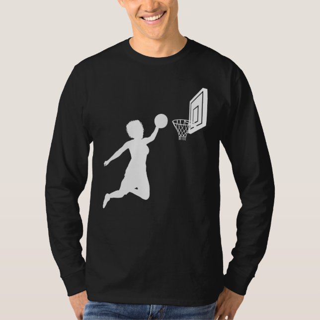 Basketball Girl Slam dunk Basketball Basketball T Shirt (Framsida)