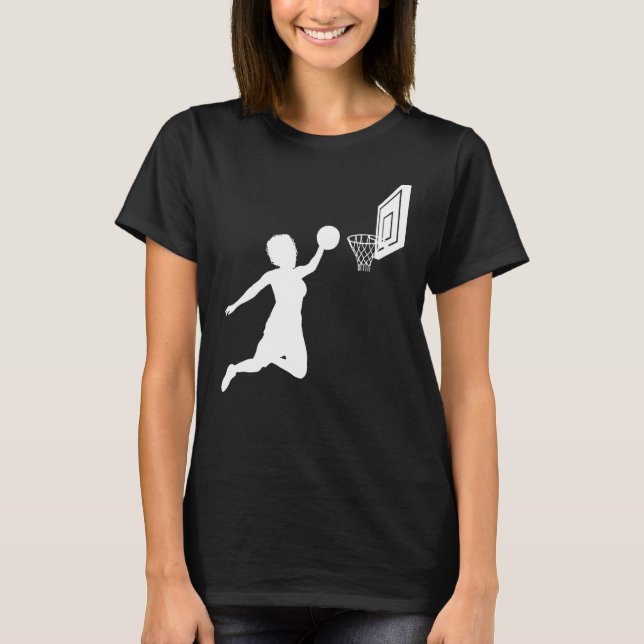 Basketball Girl Slam dunk Basketball Basketball T Shirt (Framsida)