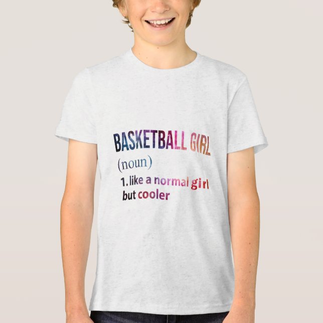 Basketball Girl som en vanlig flicka men Cooler Ga T Shirt (Framsida)