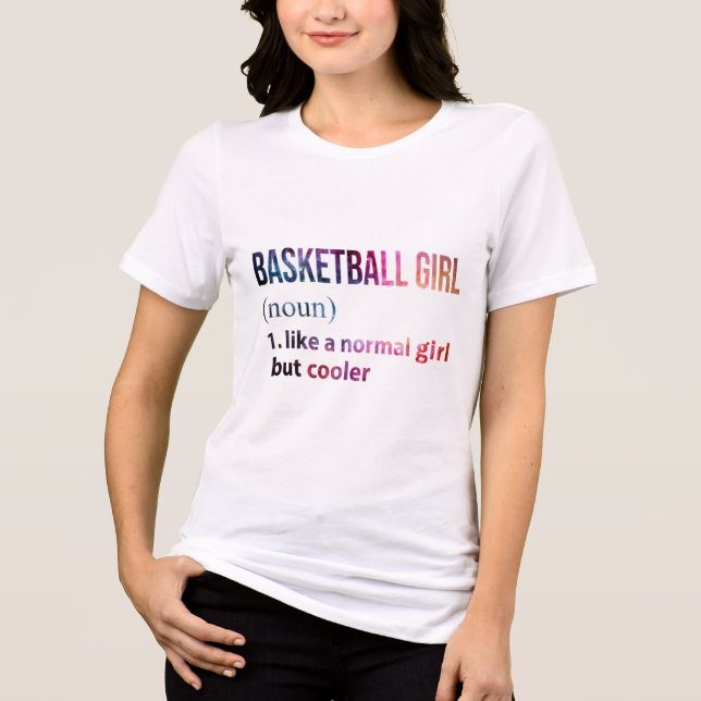 Basketball Girl som en vanlig flicka men Cooler Ga T Shirt (Framsida)