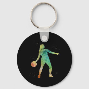 Basketball Girl spelar Nyckelring
