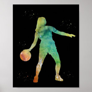 Basketball Girl spelar Poster