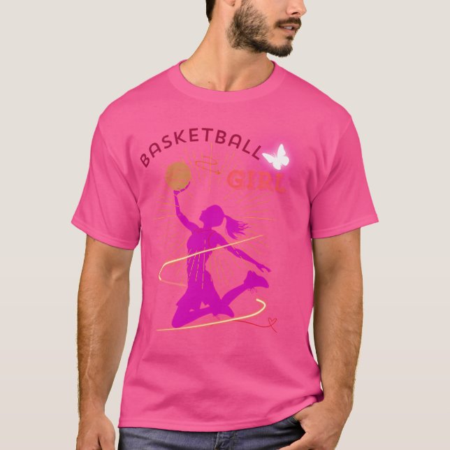 Basketball Girl T Shirt (Framsida)