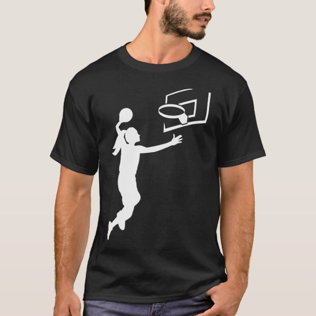 Basketball Girl Woman Bball T Shirt (Framsida)