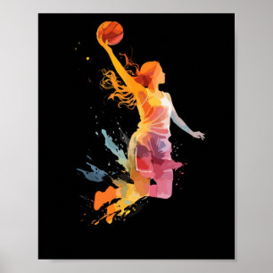 Basketball Girl Women Girls Poster