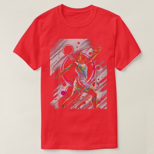 Basketball Girl Women Girls T Shirt (Design framsida)