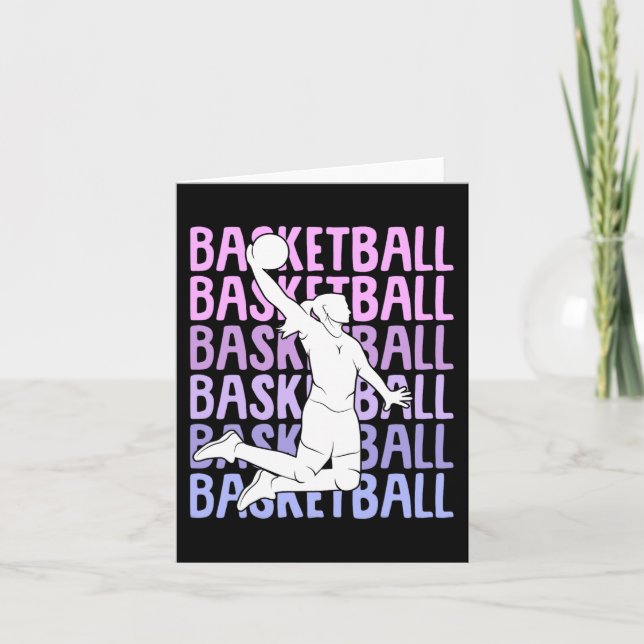Basketball Girl Women Kids 1 Kort (Framsida)