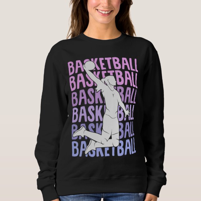 Basketball Girl Women Kids T Shirt (Framsida)