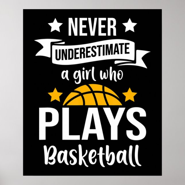 Basketball Girls Gift I Ringar Player Poster (Framsidan)