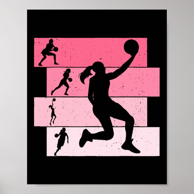 Basketball Girls Women Kids Poster (Framsidan)