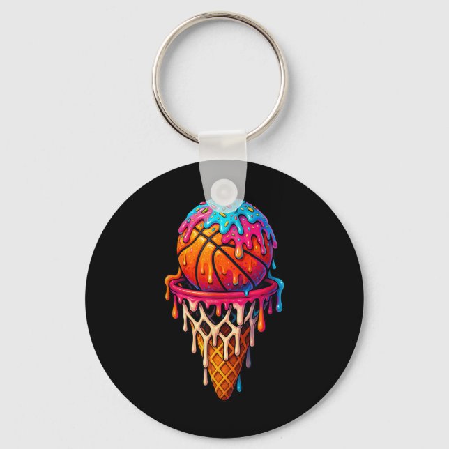 Basketball Glass Strömmande För Pojkar Flickor Ung Nyckelring (Framsida)