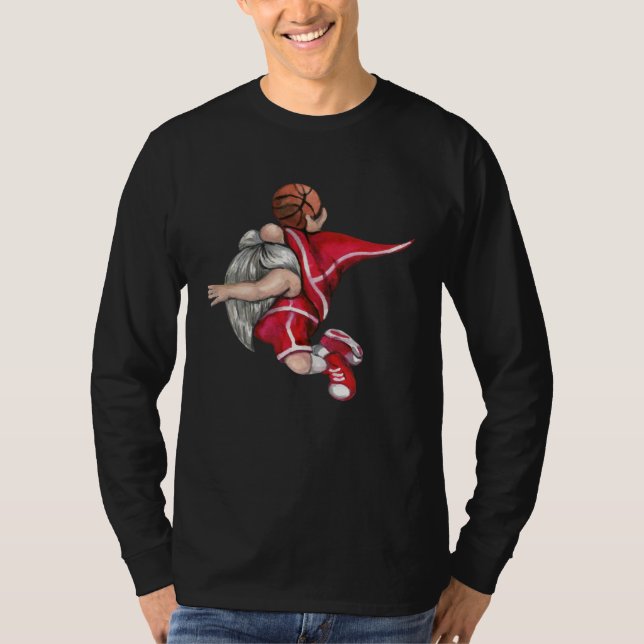 Basketball Gnome Buffalo Plaid Matching Family Chr T Shirt (Framsida)