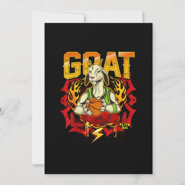 Basketball Goat Gift Spara Datumet (Framsida)