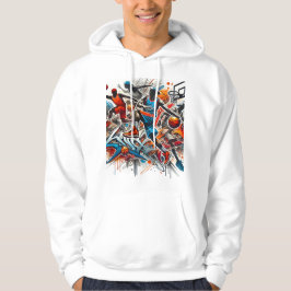 Basketball Graffiti Art Hoodie - djärv Sportkläder