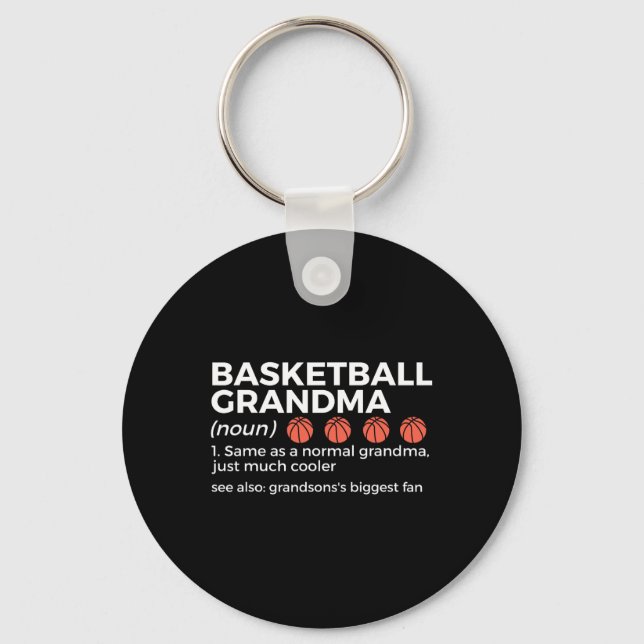 Basketball Grandma Definition Grandsons största Nyckelring (Framsida)