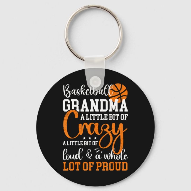 Basketball Grandma Proud Grandmor of a Basketba Nyckelring (Framsida)
