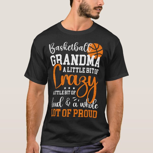 Basketball Grandma Proud Grandmor of a Basketba T Shirt (Framsida)