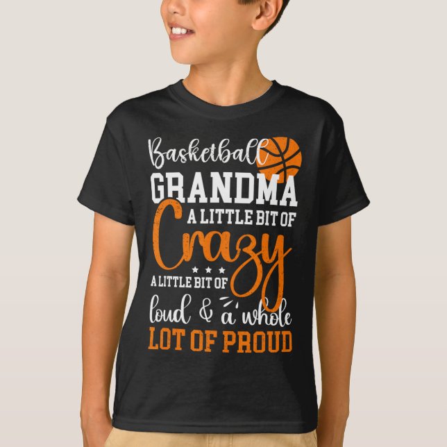 Basketball Grandma Proud Grandmor of a Basketba T Shirt (Framsida)