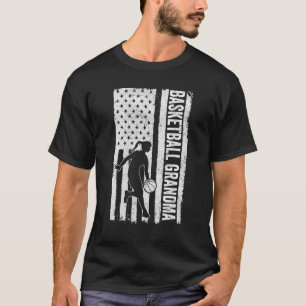Basketball Grandma USA flagga Basketball Team Fläk T Shirt