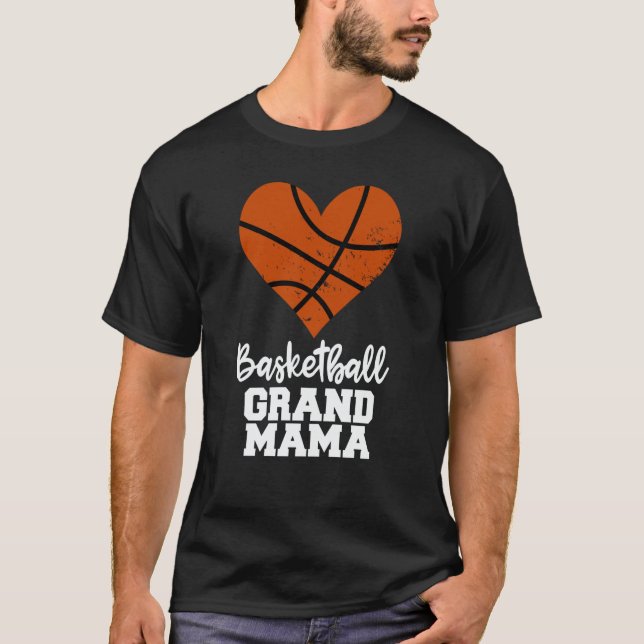 Basketball Grandmama Basketball Heart Grandma T Shirt (Framsida)