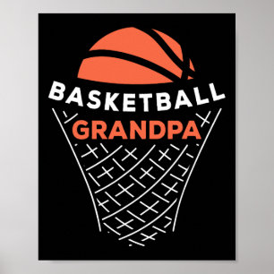 Basketball Grandpa Bball Älskare Best Grandfather Poster