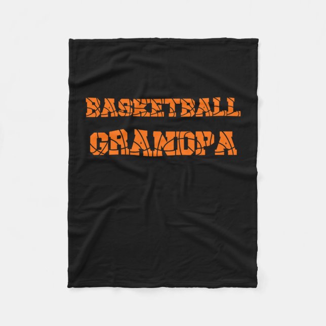 Basketball Grandpa Fleecefilt (Framsidan)