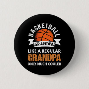 Basketball Grandpa - Roligt Basketball Grandfather Knapp