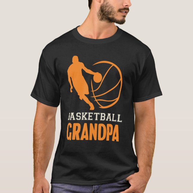 Basketball Grandpa T Shirt (Framsida)