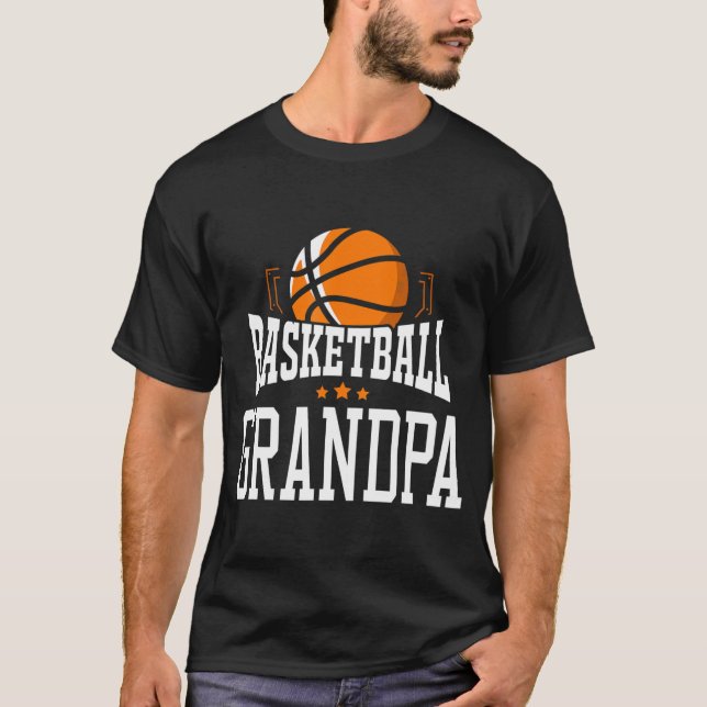Basketball Grandpa Team Sportfantast T Shirt (Framsida)