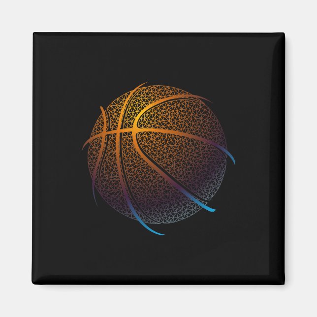 Basketball Graphic Balling Tees Magnet (Framsidan)