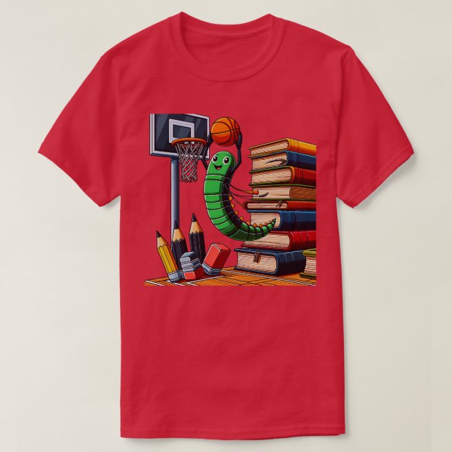 Basketball Graphic for Readers and Bookworm T Shirt (Design framsida)