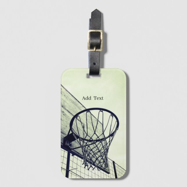 Basketball Grått Luggage Tag Bagagebricka (Framsida vertikal)