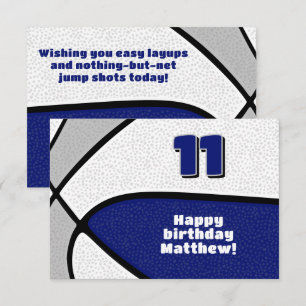 basketball grattis på födelsedagen blue grått Team Kort