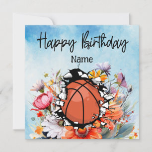 Basketball Grattis på födelsedagen till Player med Kort