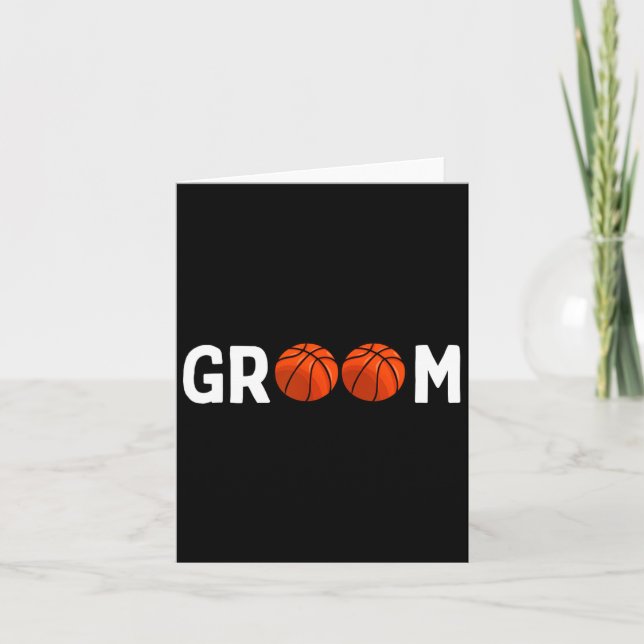 Basketball Groom Bröllop Funny Kort (Framsida)