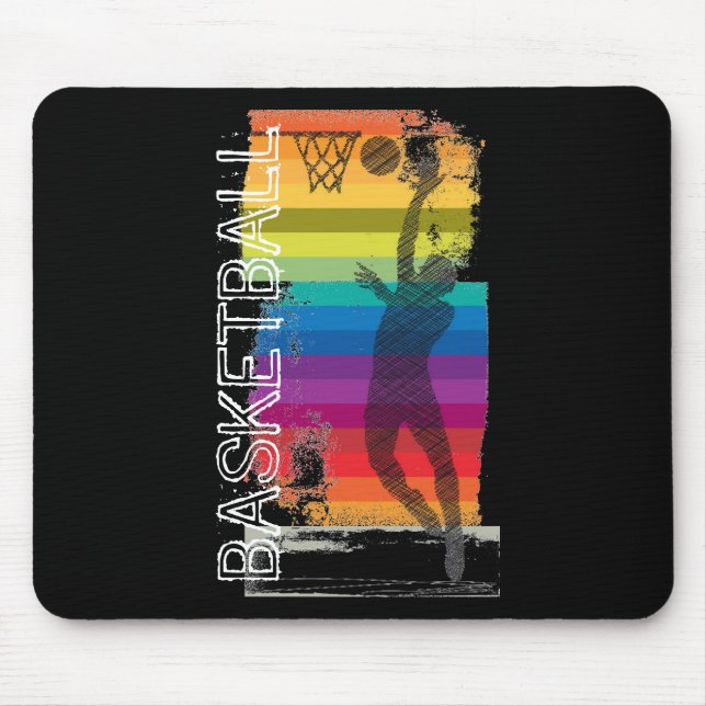 Basketball Grunge Rainbow Illustration black Musmatta (Framsidan)