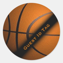 Basketball Guest ID-Märkre Stickers Runt Klistermärke